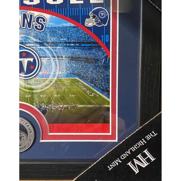 TENNESSEE TITANS MINT COIN FRAMED STADIUM PHOTO & COIN by HIGHLAND MINT – NEW - Picture 3 of 5